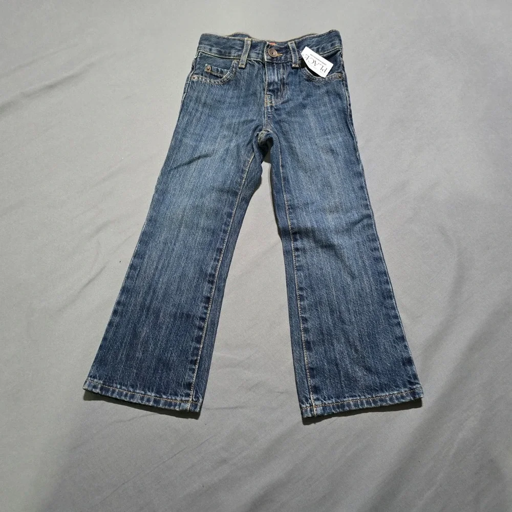 The Childrens Place Bootcut Jeans Kids 5 Slim Dark Wash Adjustable Waist